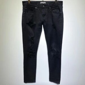 IRO Womens Rudolf Distressed Skinny Jeans Black Size W 26